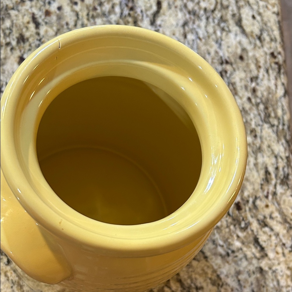Gibson Houseware Large Yellow Ceramic Jar with Lid - Microwave & Dishwasher Safe - Picture 9 of 14